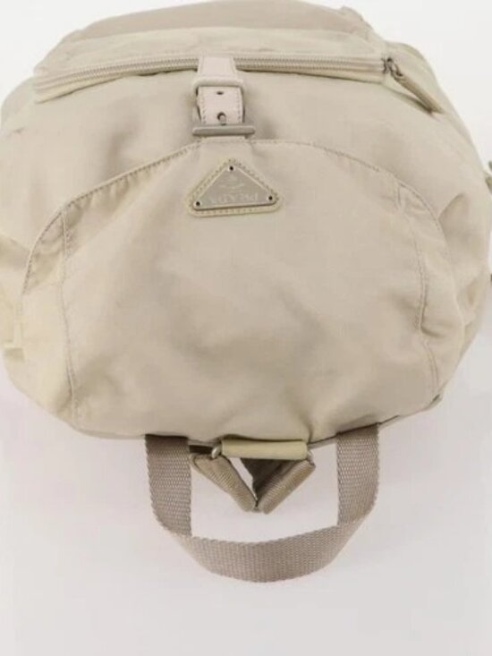 PRADA Backpack Nylon White Silver Auth bs33253 main image 4